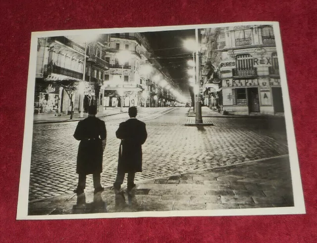 1956 Press Photo Algerian Policemen Street Vigil During Nightly Curfew Algiers