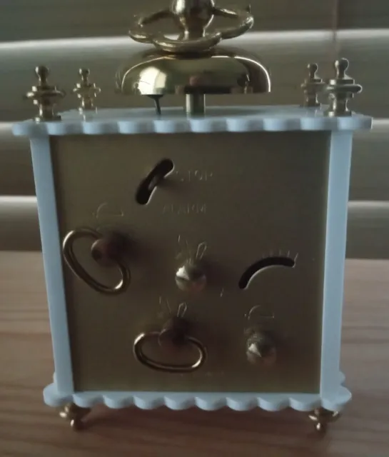Vintage Mid Century   Linden Black Forest Mini-Alarm Clock West Germany New wBox 3