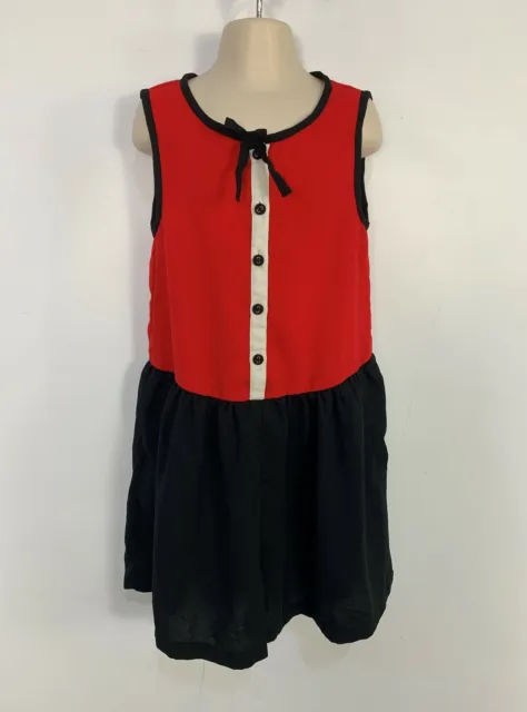 Girls Next Kids Age 8 Years Black&Red Casual Playsuit Jumpsuit Summer All In One