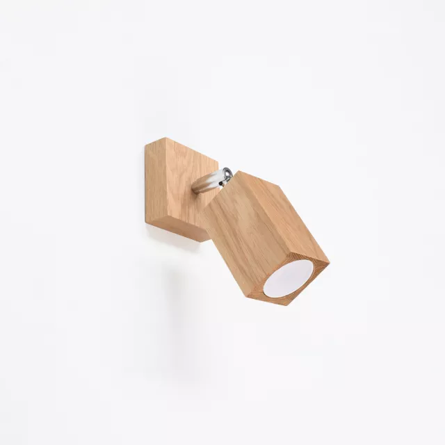 Innen Klassische Wandleuchte KEKE Holz Eiche GU10 LED SOLLUX LIGHTING Wohnzimmer