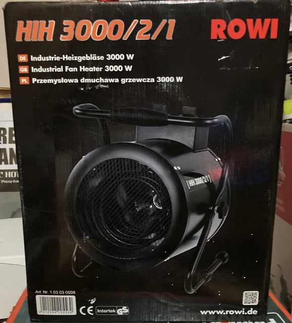 ROWI 3KW Industrie Heizgebläse HIH 3000 /2/1 ( Elektroheizer / Heizlüfter)