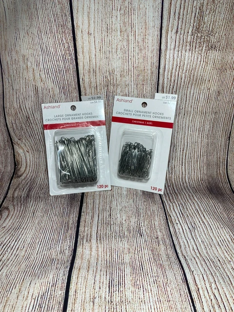 Large and Small Silver Christmas Ornament Hooks by Ashland®