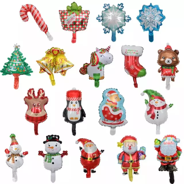 Christmas Mini Santa Claus Snowman ELF Reindeer Aluminium Foil XMAS Balloons