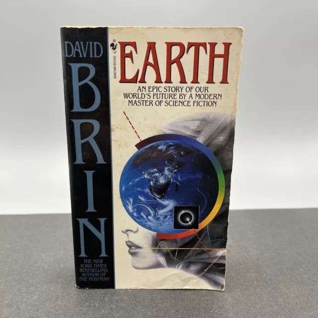 Earth DAVID BRIN 15th Bantam Reissue PB Cover by BRUCE JENSEN