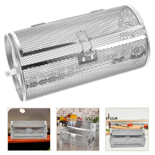 GRIGLIA IN ACCIAIO Inox Arrotolabile Forno Esterno Gabbie Da Forno Per - Foto 4