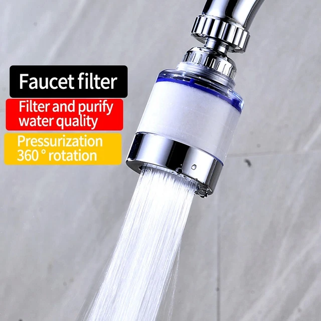 Nuevo Grifo Filtro 360 Grados Rotación Agua ABS Transparente 1 PIEZA