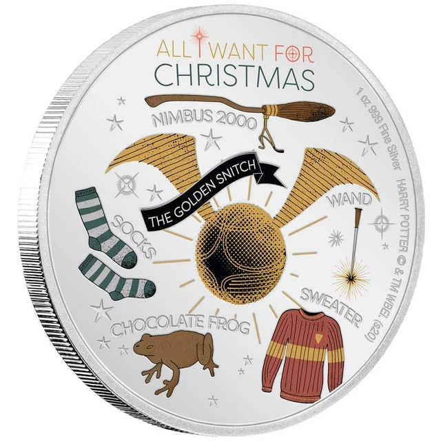 Silbermünze Harry Potter™ Season's Greetings 2020 - Niue - 1 Oz PP