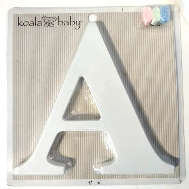 Koala Baby Wall Letter “A” Personalize Nursery Bedroom Playroom Keyhole White