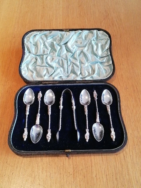 Antique Silver Apostle Spoons 1894 / 1893 William Hutton & Elkington Silver...