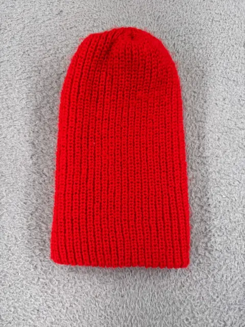 Beanie Toque Adult One Size Red Knit 100% Acrylic Winter Ski Snow Snowboard
