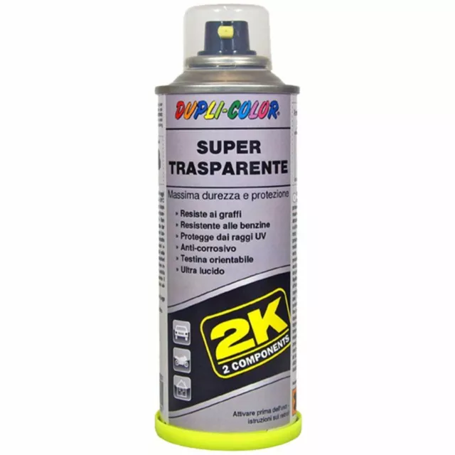 VERNICE SPRAY SUPER TRASPARENTE 2K DUPLI COLOR 160ml BICOMPONENTE AUTO