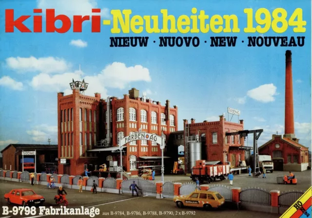 Kibri Prospekt 1984 D Neuheiten Zubehör Modelleisenbahn brochure model railway