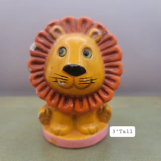 Vintage Chalkware LION Coin Bank Piggy Bank