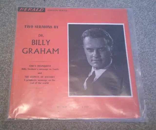 Two Sermons by DR. Billy Graham Vinyl Record - 1966 - SER 407