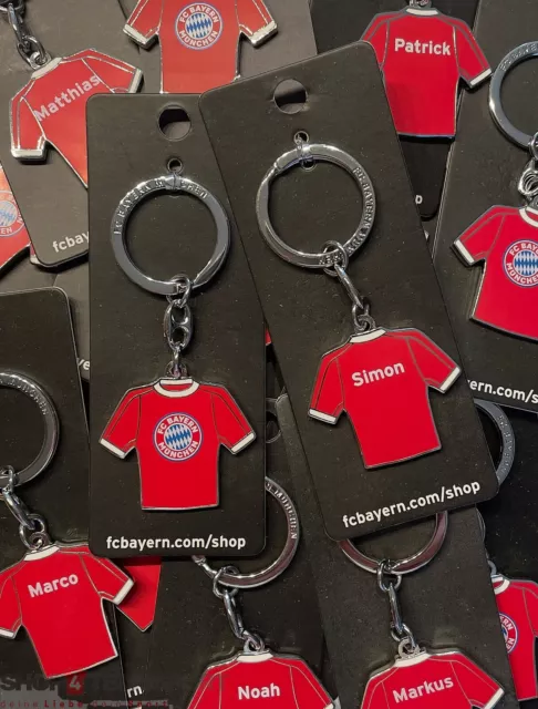 FC Bayern München FCB Trikot Design Namen Schlüsselanhänger Anhänger Fan Artikel