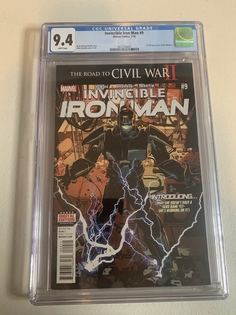 Invincible Iron Man #9 CGC 9.4 1st appearance of Riri Williams Ironheart (B)