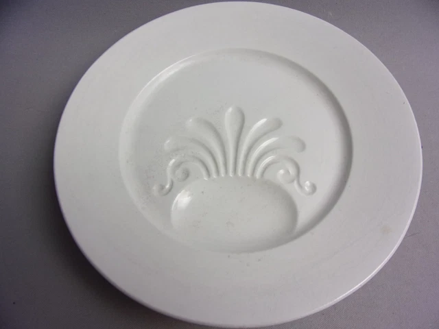 BADONVILLER FENAL FAIENCE BLANCHE ASSIETTE PLATE a viande ou asperges 1930