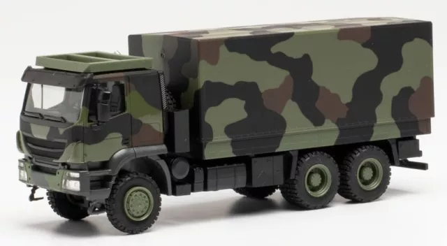 HERPA - Camouflage Covered Carrier Truck - IVECO Trakker 6x6 - 1/87 - HER776786