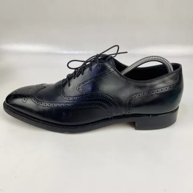 JOHNSTON & MURPHY Crown Aristocraft Wing Tip Shoes Size 10 D Black ...