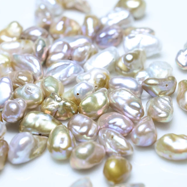 Lot De 4 Perles De Culture D'eau Douce Naturelles, Diamètre 8/10mm - Pour Création Bijoux