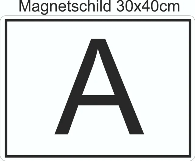 Warntafel  Magnetschild Warnschild  A - Abfall  30x40