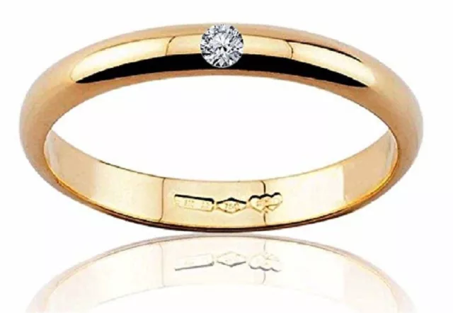 Diana Fede Fedina  Matrimonio Oro 18Kt. Diamante 0.03 Gr. 3,00  Incisione Gratis