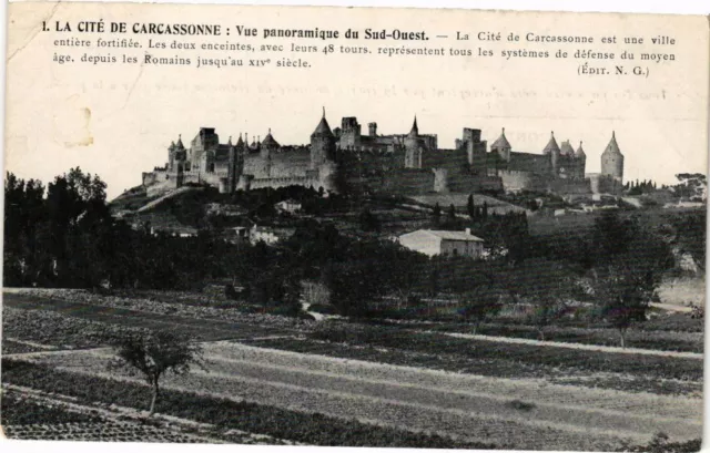 CPA La Cité de CARCASSONNE-Vue panoramique du Sud-Ouest (261300)