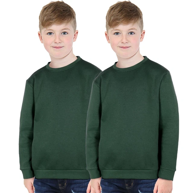 Ragazze Verde Scout Scuola Uniforme Maglione Confezione Di 2 per Bambini 3-13