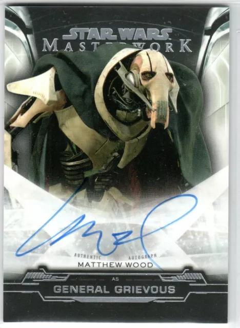 Star Wars 2019 Topps Masterwork A-Mw Matthew Wood As General Grievous Autograph