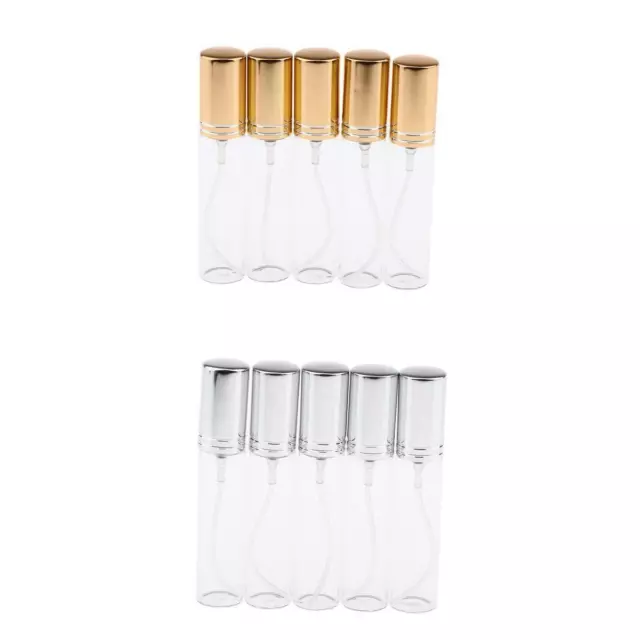 10 Pieces 10ml Empty Refillable Glass Perfume Spray Bottles Liquid Vials