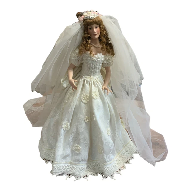 Paradise Galleries Treasury Collection LILY Bridal Porcelain Doll Signed M629