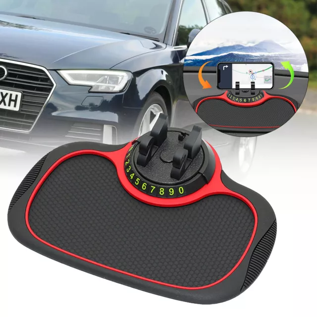 Car Stand Non Slip Dashboard Mount Mat Number Parking Phone Holder Anti Skid Pad