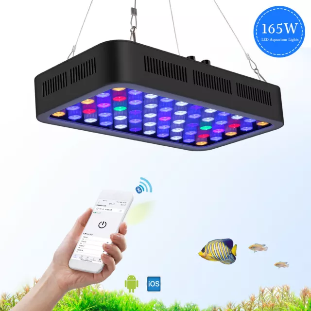 LED Aquarium Beleuchtung 165W Tuya Wifi Beleuchtung Einstellbar für Tank