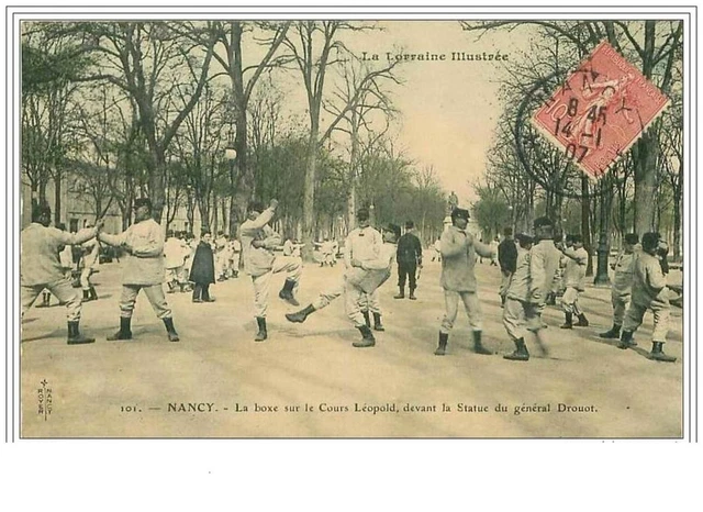 54.Nancy.la Boxe Sur Le Cours Leopold Devant La Statue Du General Drouot