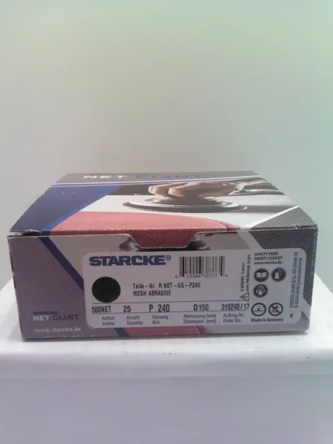 STARCKE Net Giant 6 "Discos de agarre de pantalla de malla de óxido de aluminio 25Pcs P240