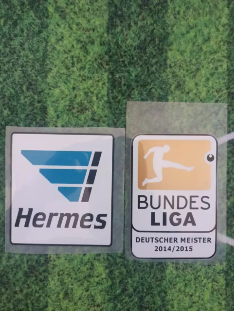 Bundesliga Patch Set Deutscher Meister 2014 -2015 + Hermes  Soccer Football