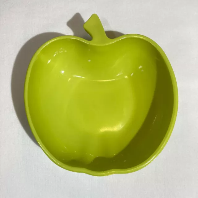 SET of 4 Vintage Hazel Atlas Glass Apple Bowls Green Decorative Orchard Ware