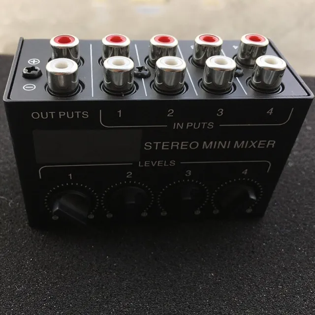4Xnnel Passive Mixer Small Mixer Mixer Stereo Dispenser for Live and Studio E5G1 2
