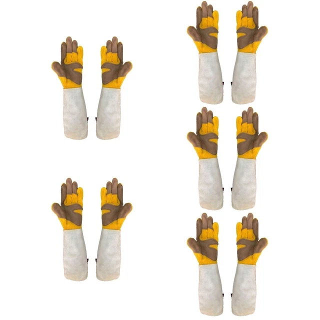 5 Pairs De Vachette Gants Jardinage Homme Jardinier Longs Plantation