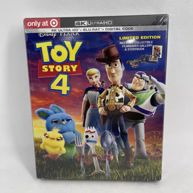 NEW Target Exclusive TOY STORY 4, 4K Ultra HD + Blu-Ray + Digital Code, SEALED