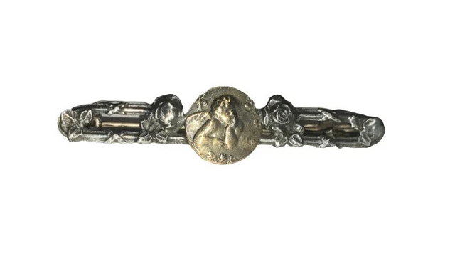 ANCIENNE BROCHE EN argent et or 14 K du XIXe Antique silver & gold brooch EUR 130,00 - PicClick FR