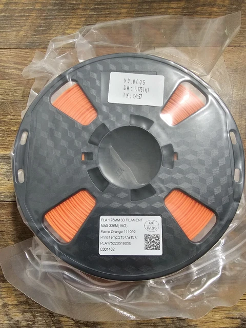 1.75mm PLA MAX 3D filament 768grams Flame Orange