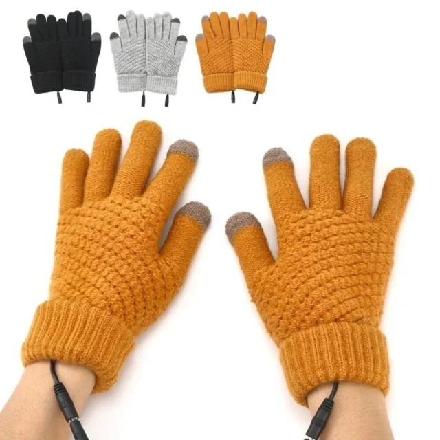 Gants tricotés d'écran tactile Gants chauffants Mitaine électrique d'hiver