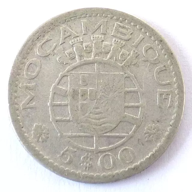 5 Escudos, Silber, 1960, (Portugal) Mosambik (4372)