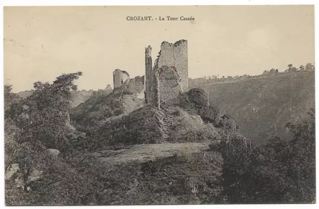CPA " CROZANT - La Tour Cassée