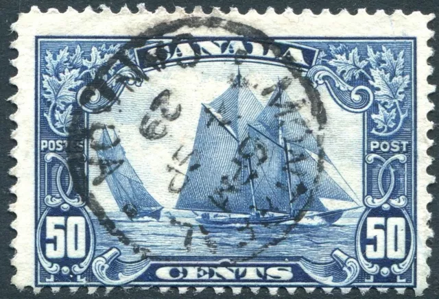 CANADA-1929 50c Blue "Bluenose" Sg 284 FINE USED V30620