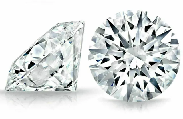 Diamant Moissanite taille ronde blanc D couleur VVS1 de 8 mm avec certificat GRA