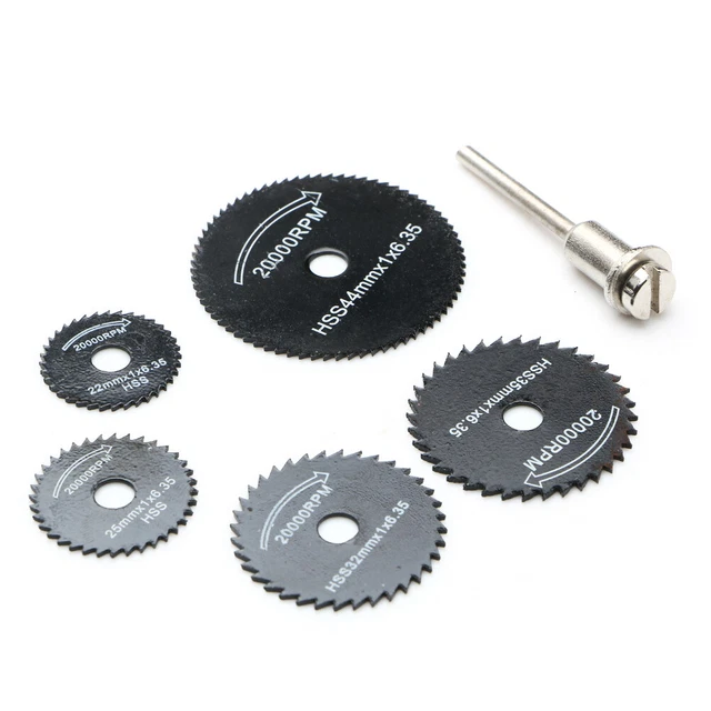 Hotsale 6pcs HSS Circular Saw Bl ade Cutting Discs Cut-Off Wheel For Rotary Tool