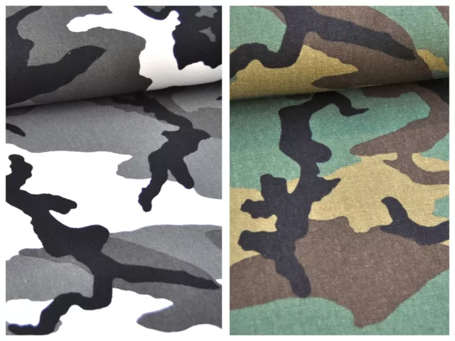 100% Baumwolle Canvas Stoffe Segeltuch Tarndruck Camouflage Meterware Deko Möbel