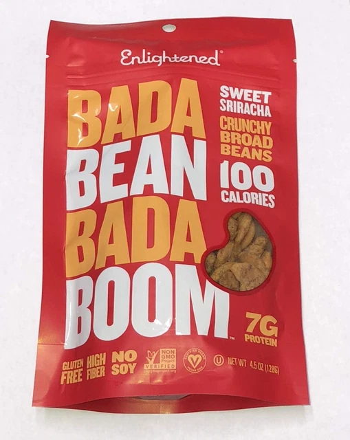 Enlightened Bada Bean Bada Boom Crunchy Broad Beans 4.5Oz - 3 Bags (BADA BEAN SW